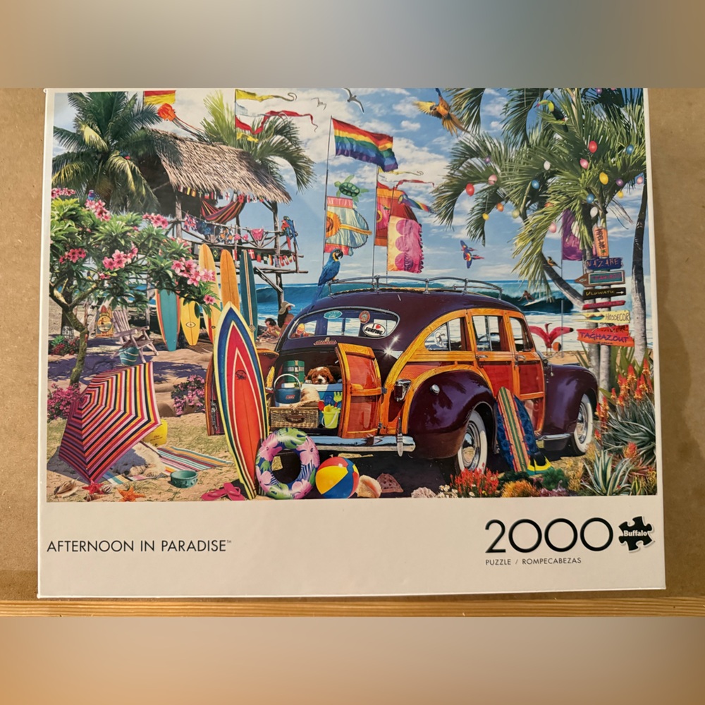 2000 piece puzzle buffalo games afternoon in paradise COMPLETE